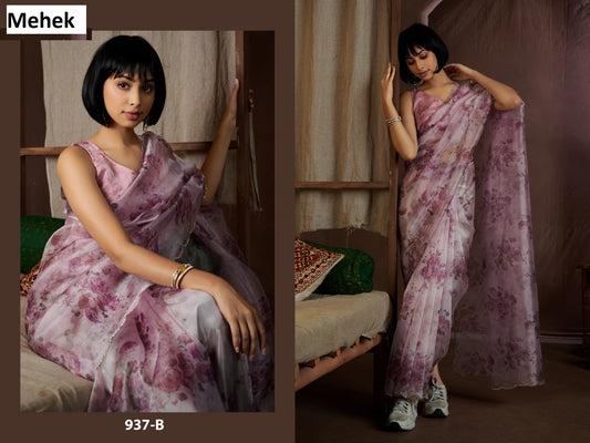 937B Mehek Organza Sarees