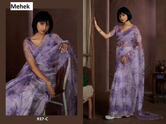 937C Mehek Organza Sarees