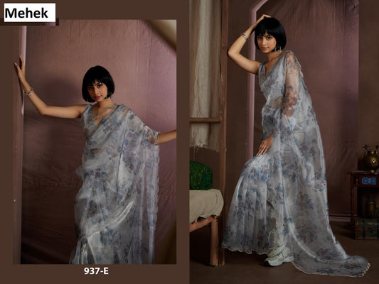 937E Mehek Organza Sarees