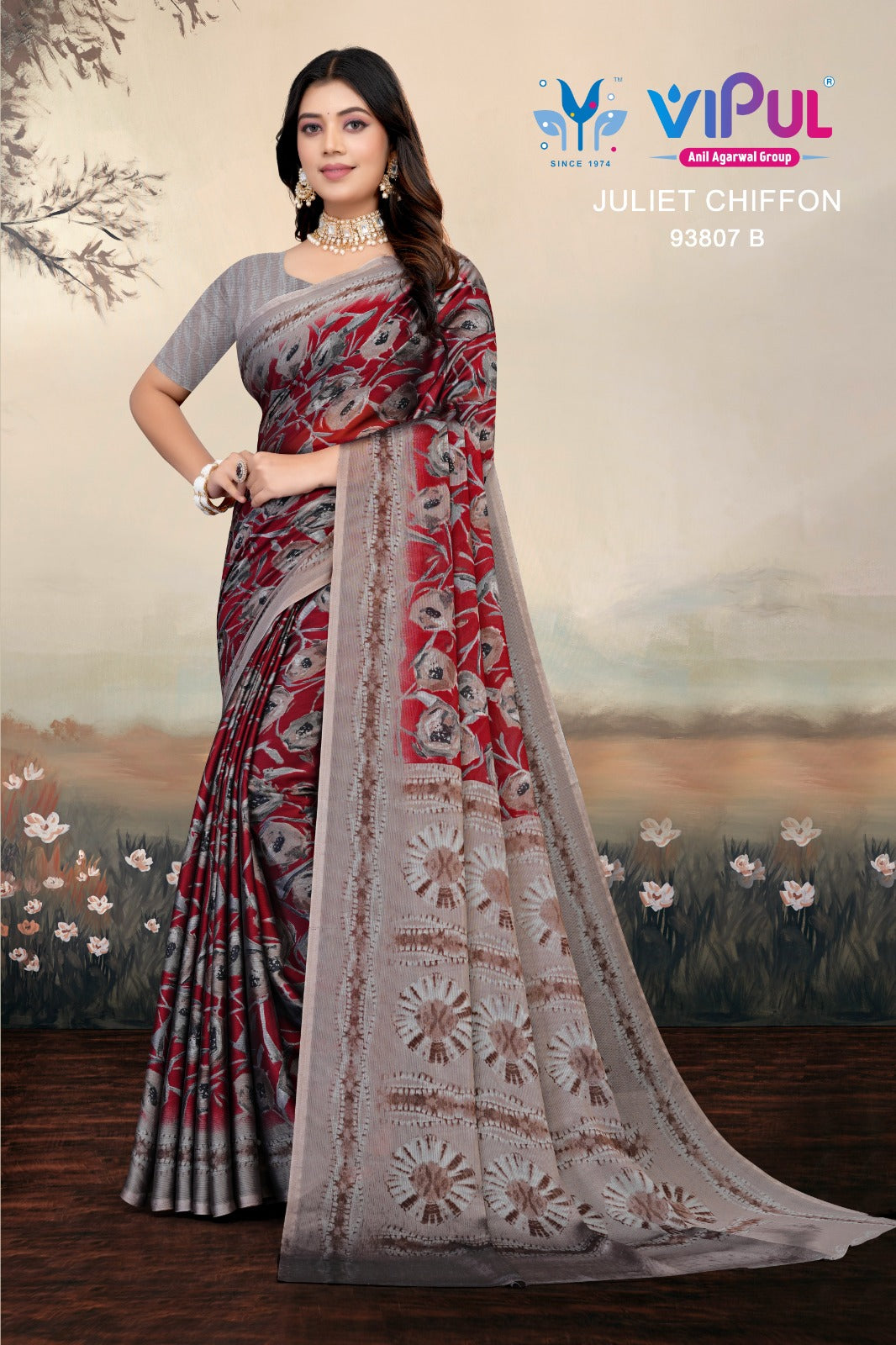 93807-B Juliet Vipul Chiffon Sarees
