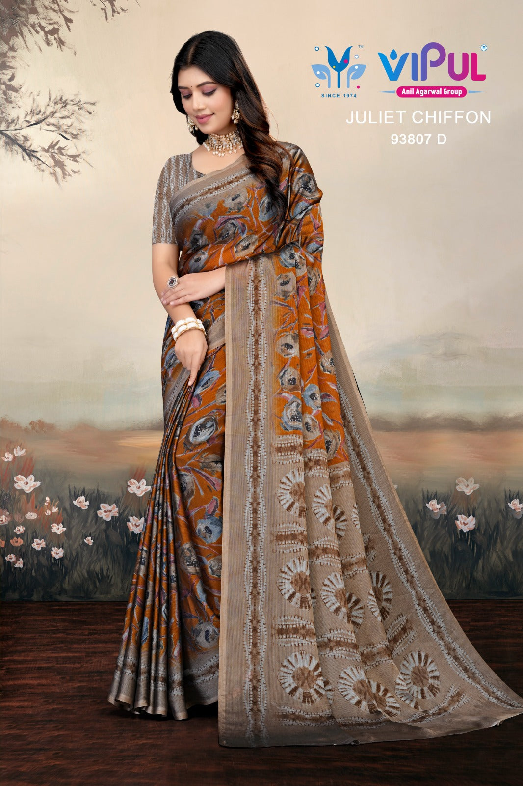 93807-D Juliet Vipul Chiffon Sarees