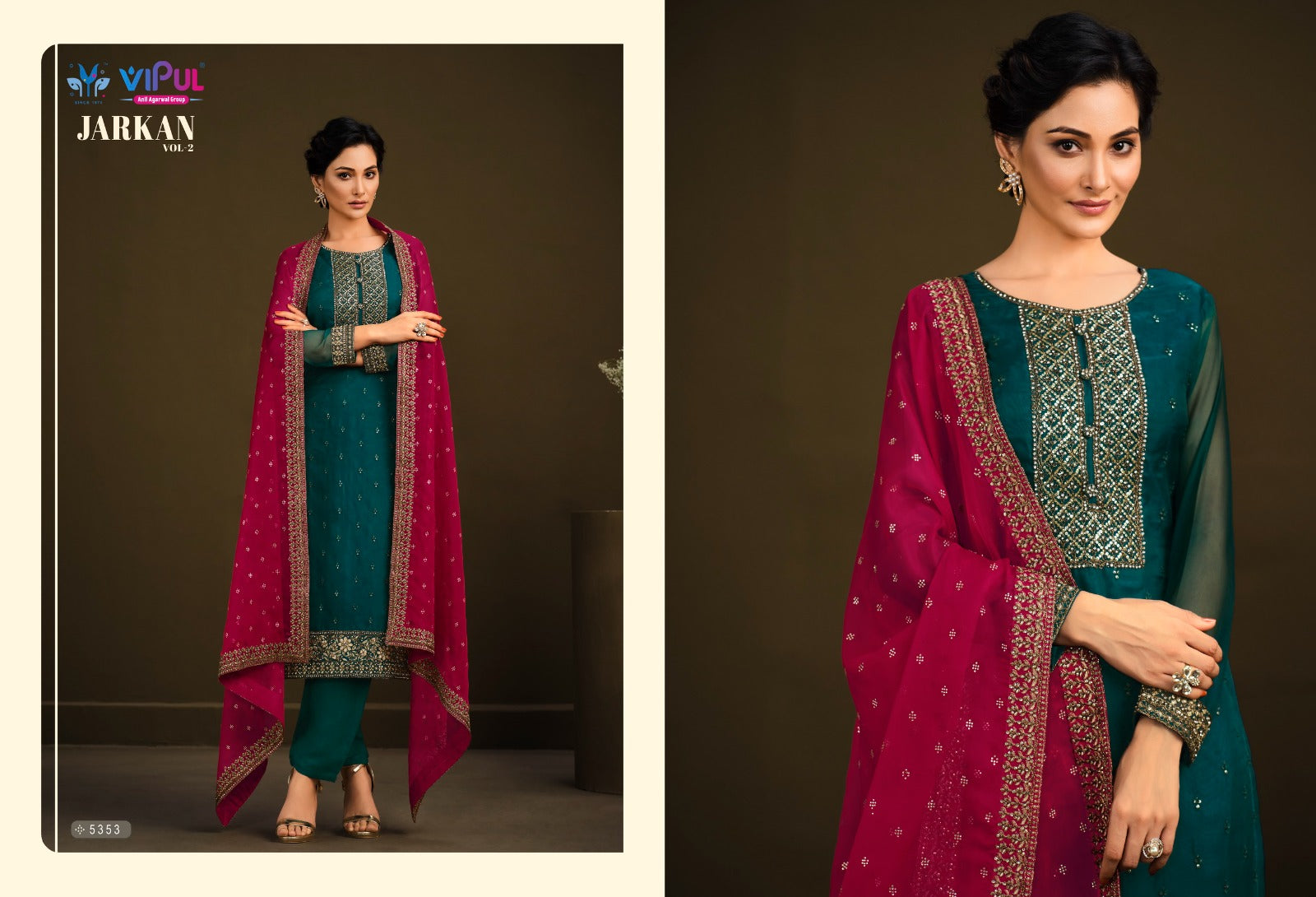5353 Jarkan Vol 2 Vipul Unstitched Suits