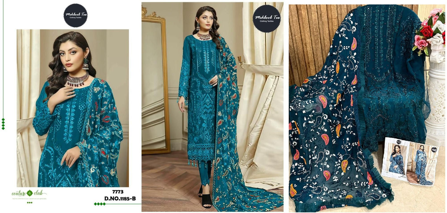 1185-B Mehboob Tex Pakistani Salwar Suits
