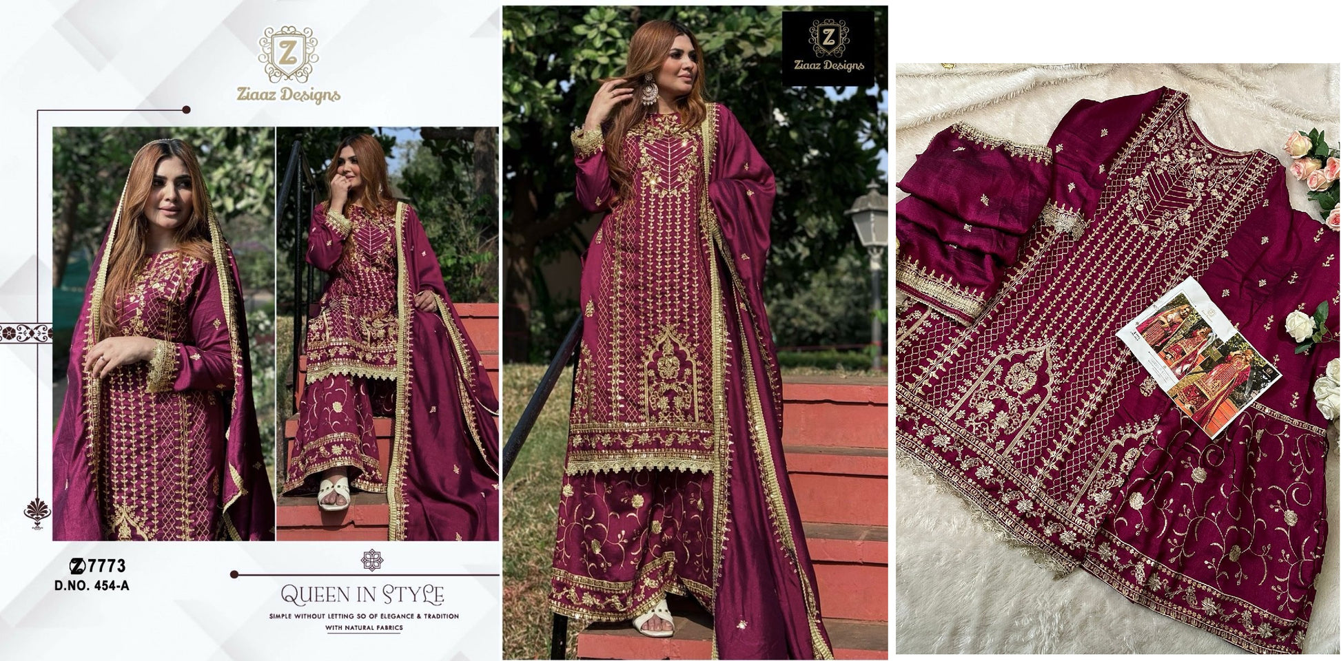 454A Ziaaz Designs Pakistani Salwar Suits