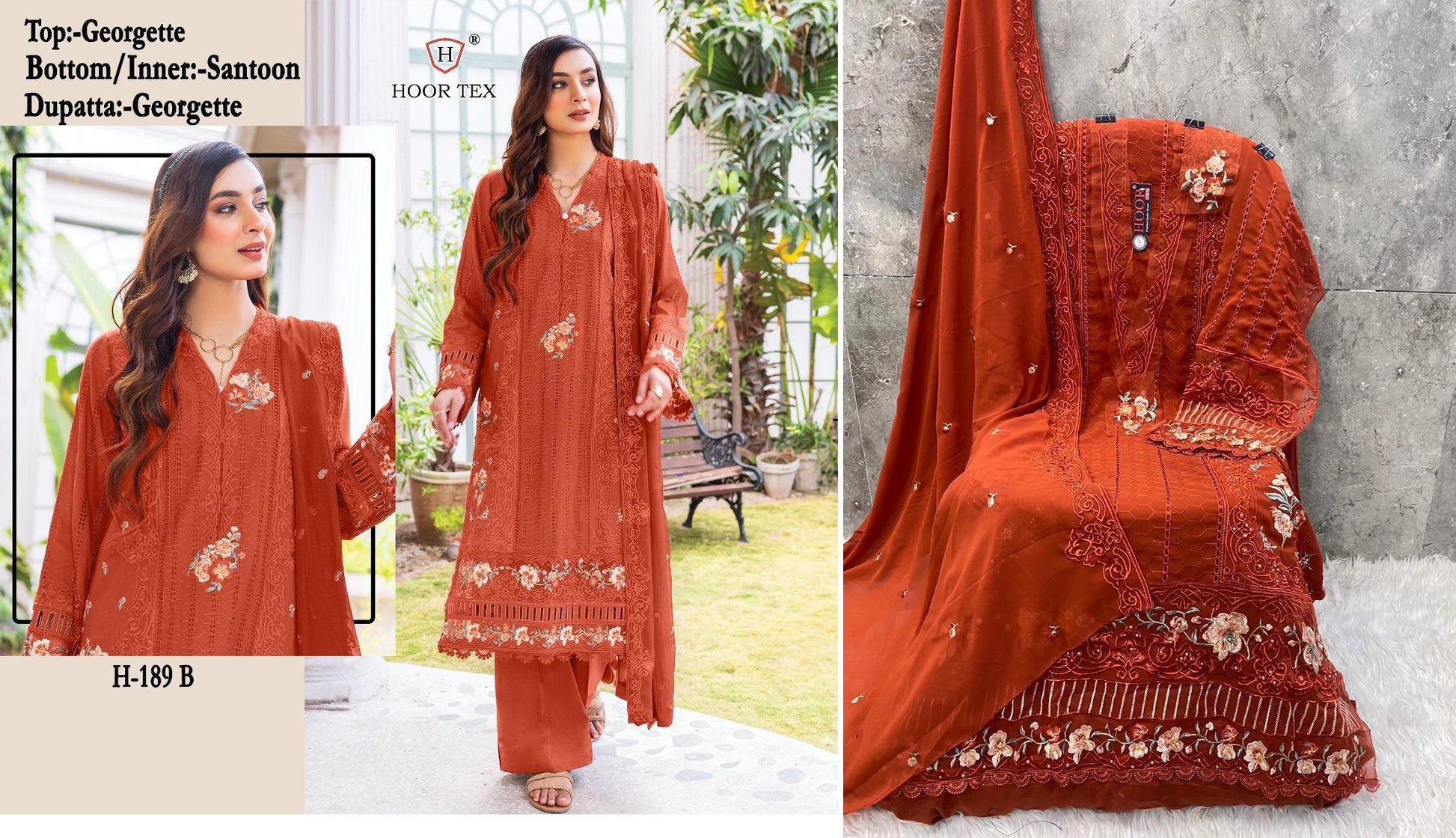 189B Hoor Tex Pakistani Salwar Suits