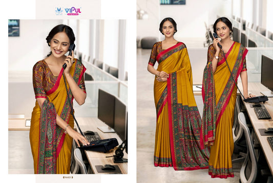 94401 Smart Silk Vol 7 Vipul Crepe Sarees