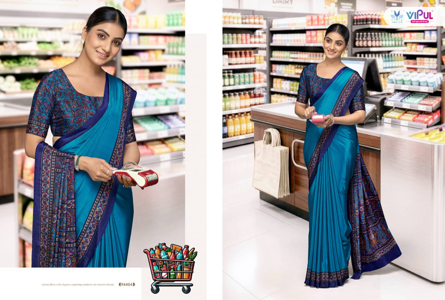94404 Smart Silk Vol 7 Vipul Crepe Sarees