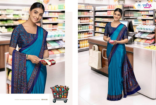 94404 Smart Silk Vol 7 Vipul Crepe Sarees