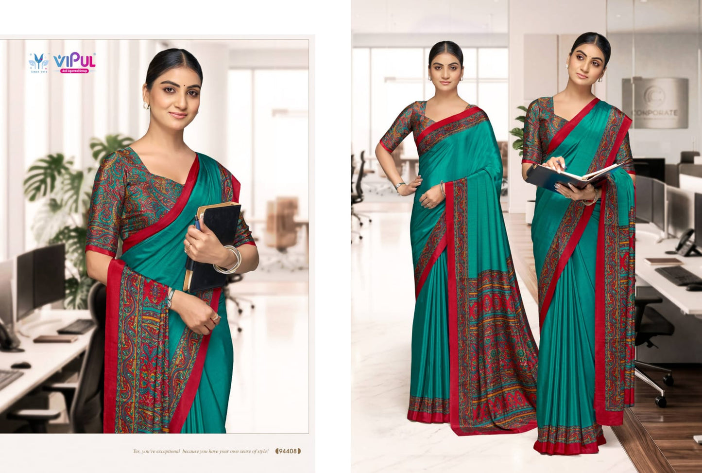 94408 Smart Silk Vol 7 Vipul Crepe Sarees