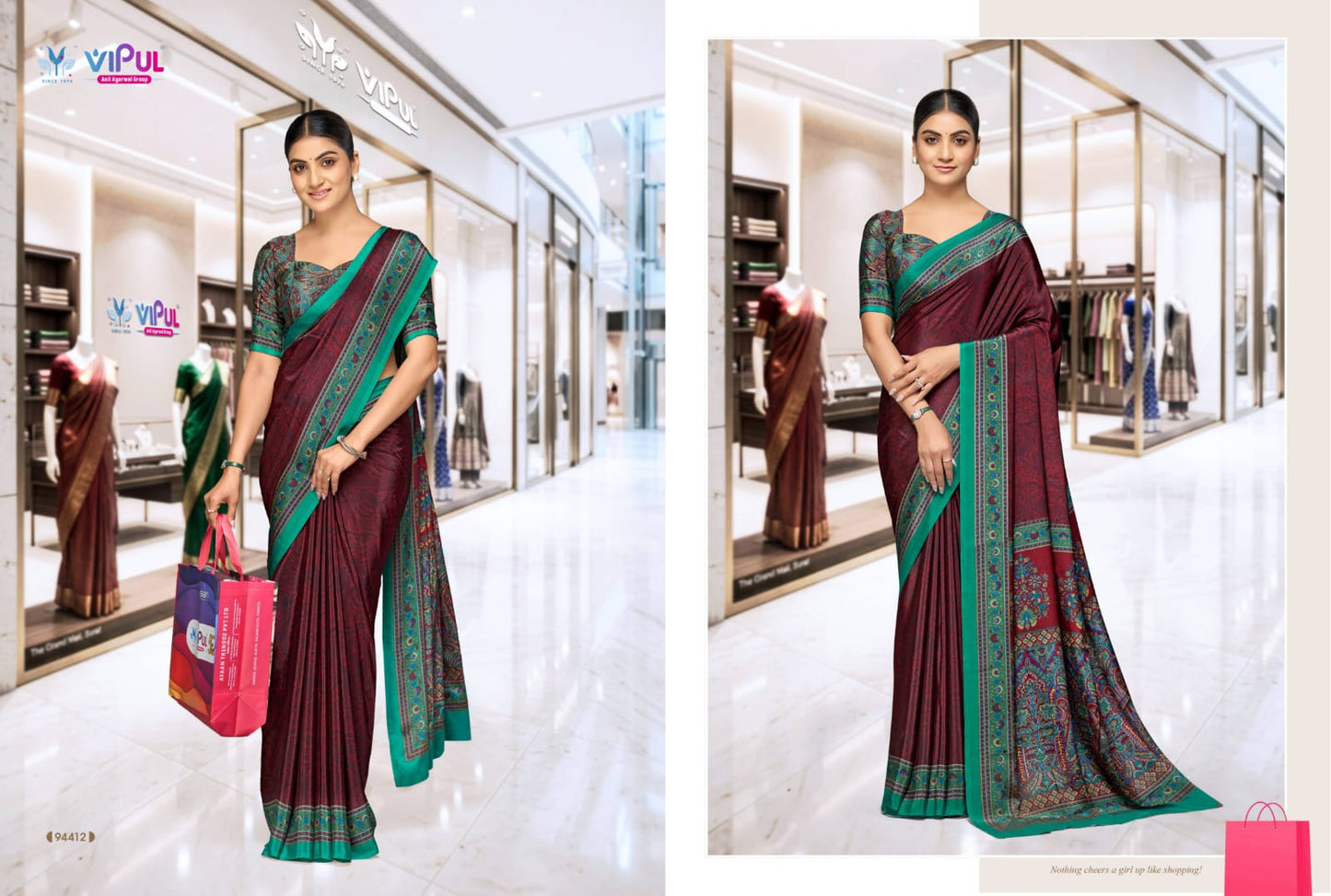 94412 Smart Silk Vol 7 Vipul Crepe Sarees