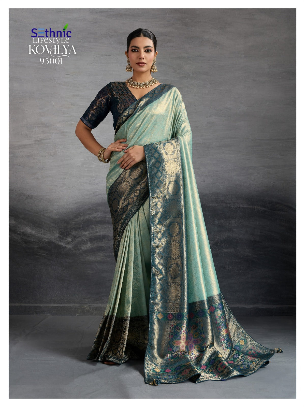 95001 Kovilya Sethnic Kanjivaram Silk Sarees