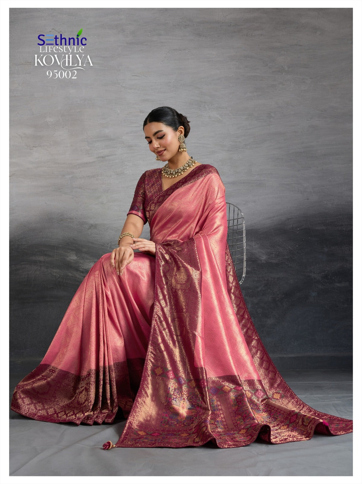 95002 Kovilya Sethnic Kanjivaram Silk Sarees