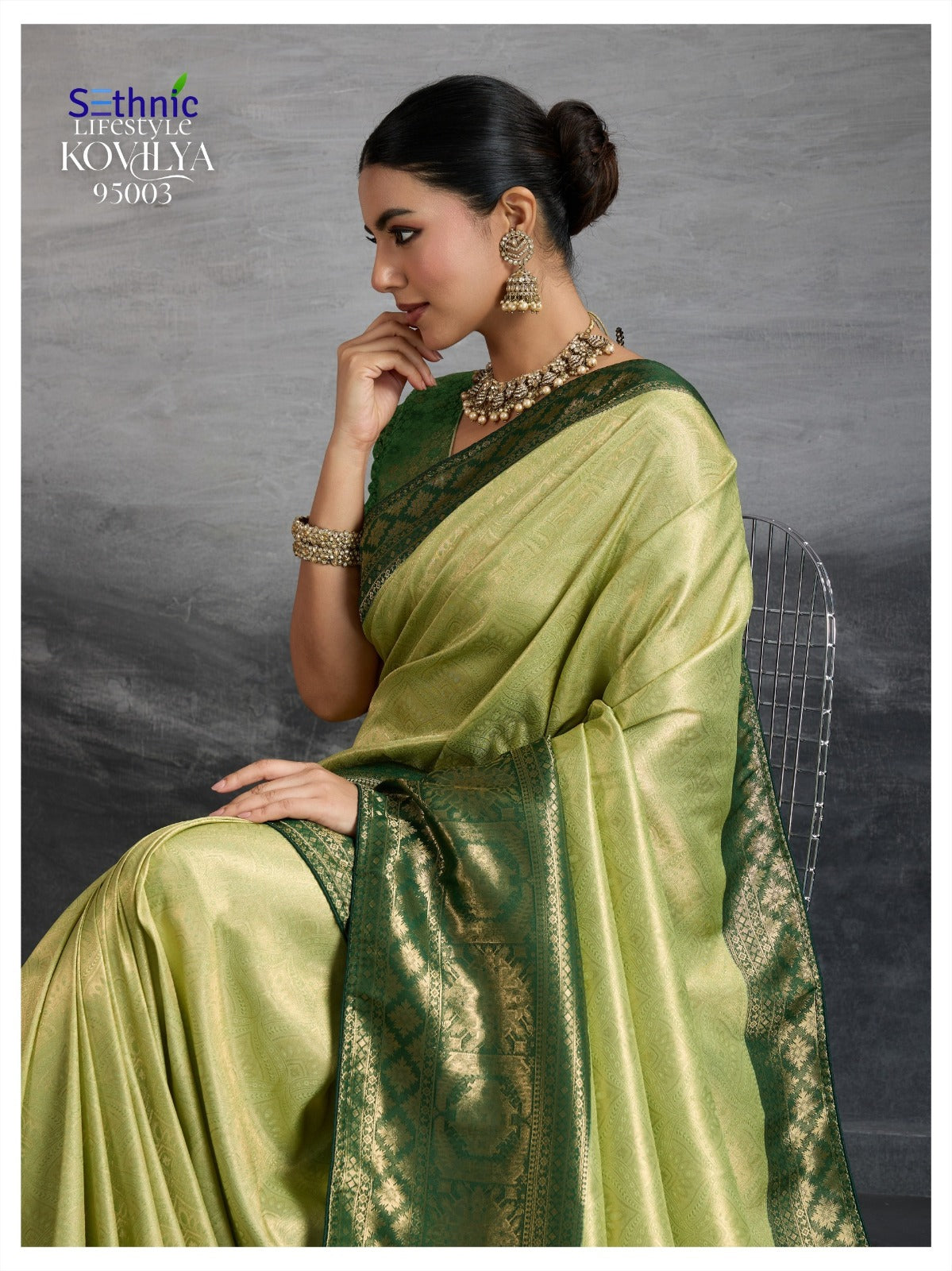 95003 Kovilya Sethnic Kanjivaram Silk Sarees