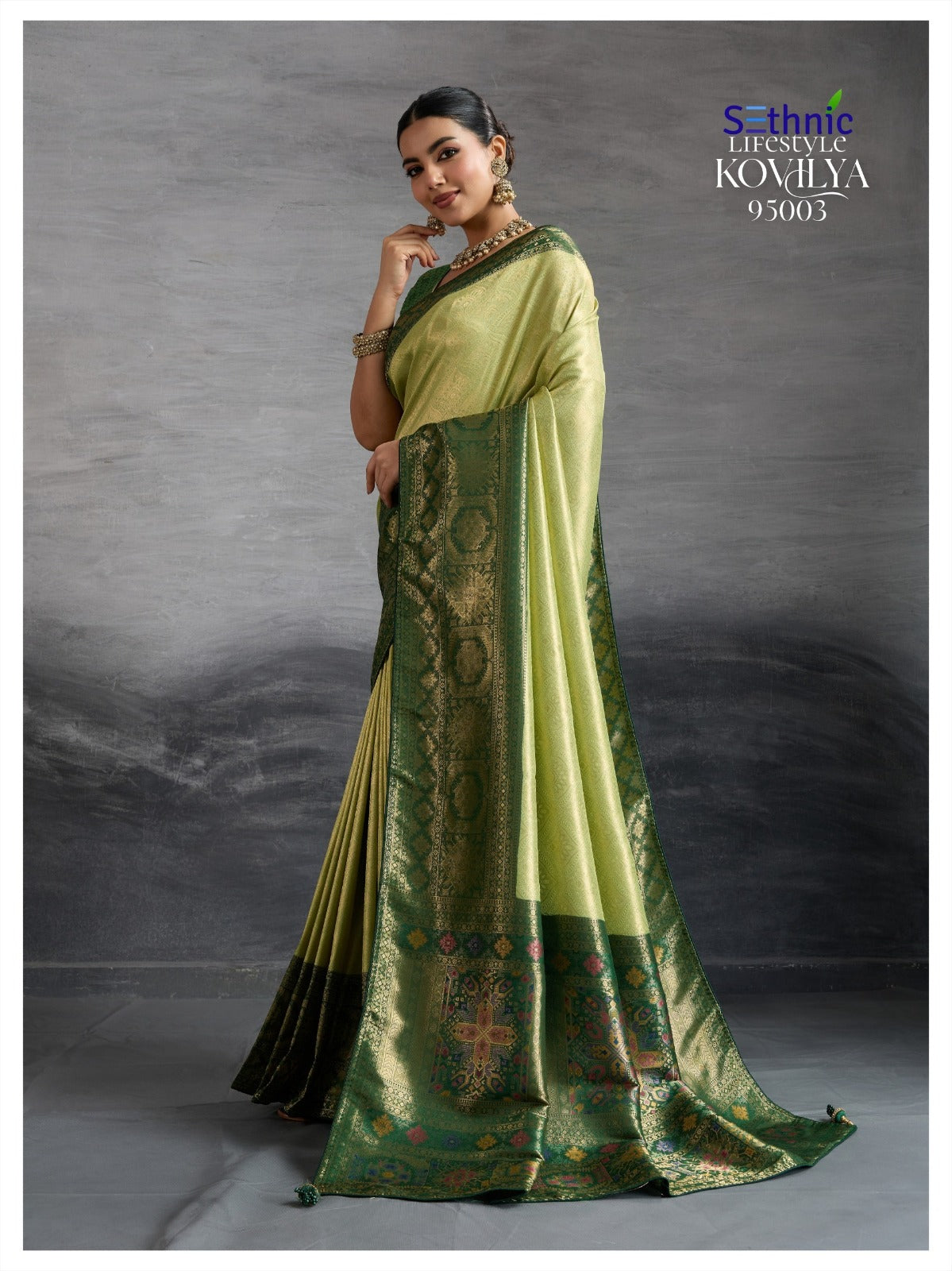 95003 Kovilya Sethnic Kanjivaram Silk Sarees