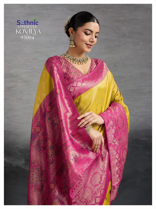 95004 Kovilya Sethnic Kanjivaram Silk Sarees