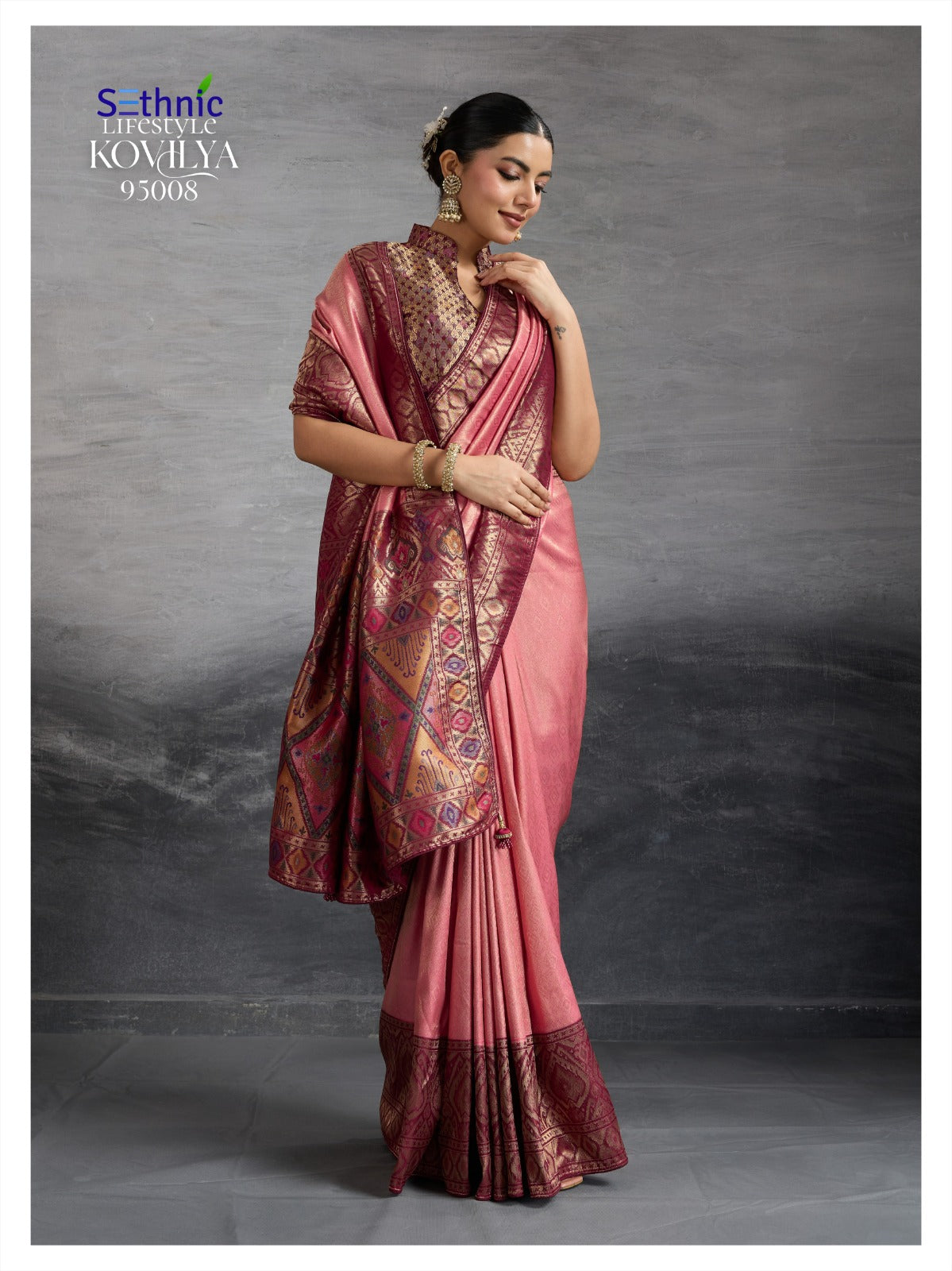 95008 Kovilya Vol 2 Sethnic Soft Silk Sarees