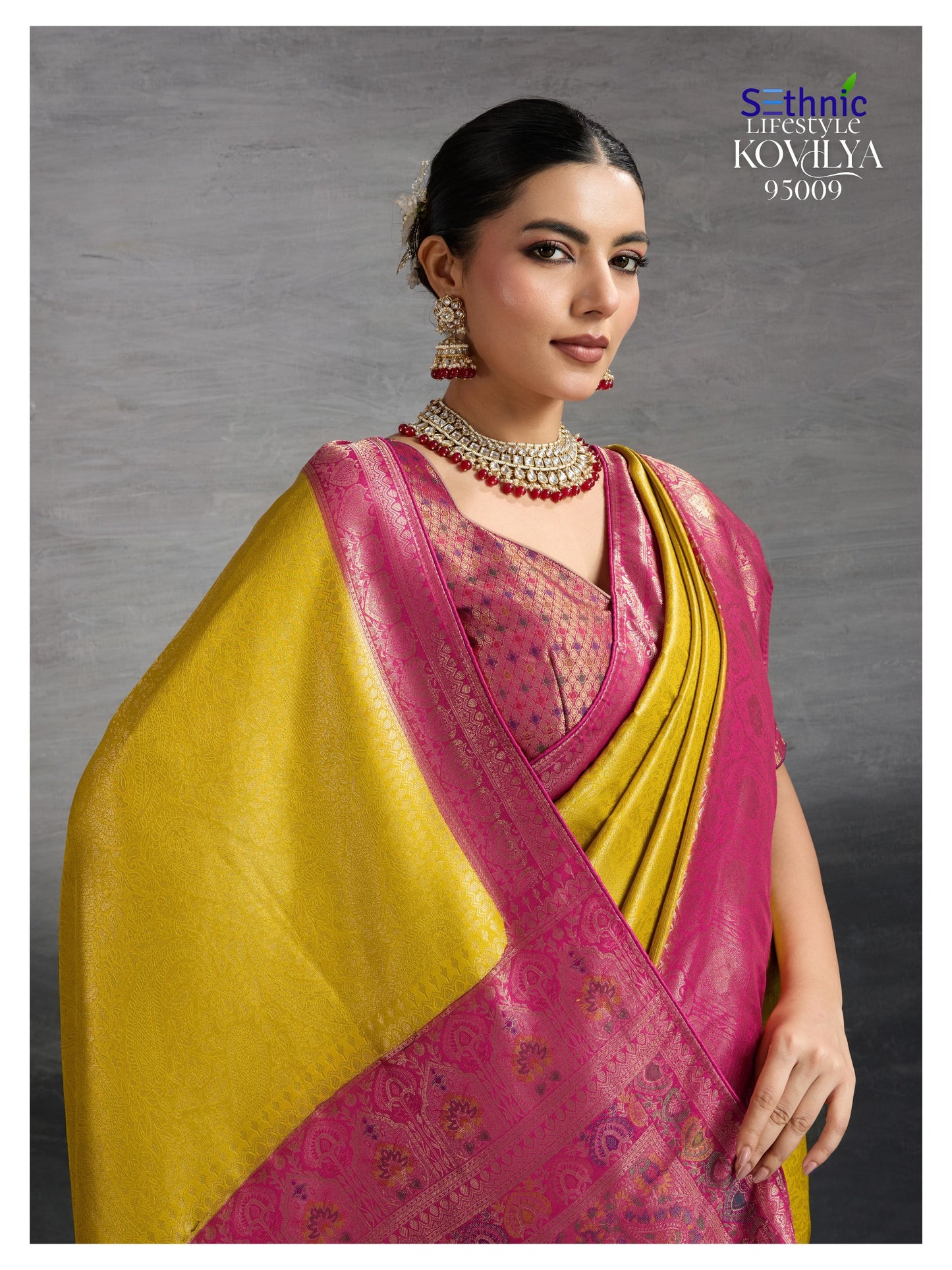 95009 Kovilya Vol 3 Sethnic Soft Silk Sarees