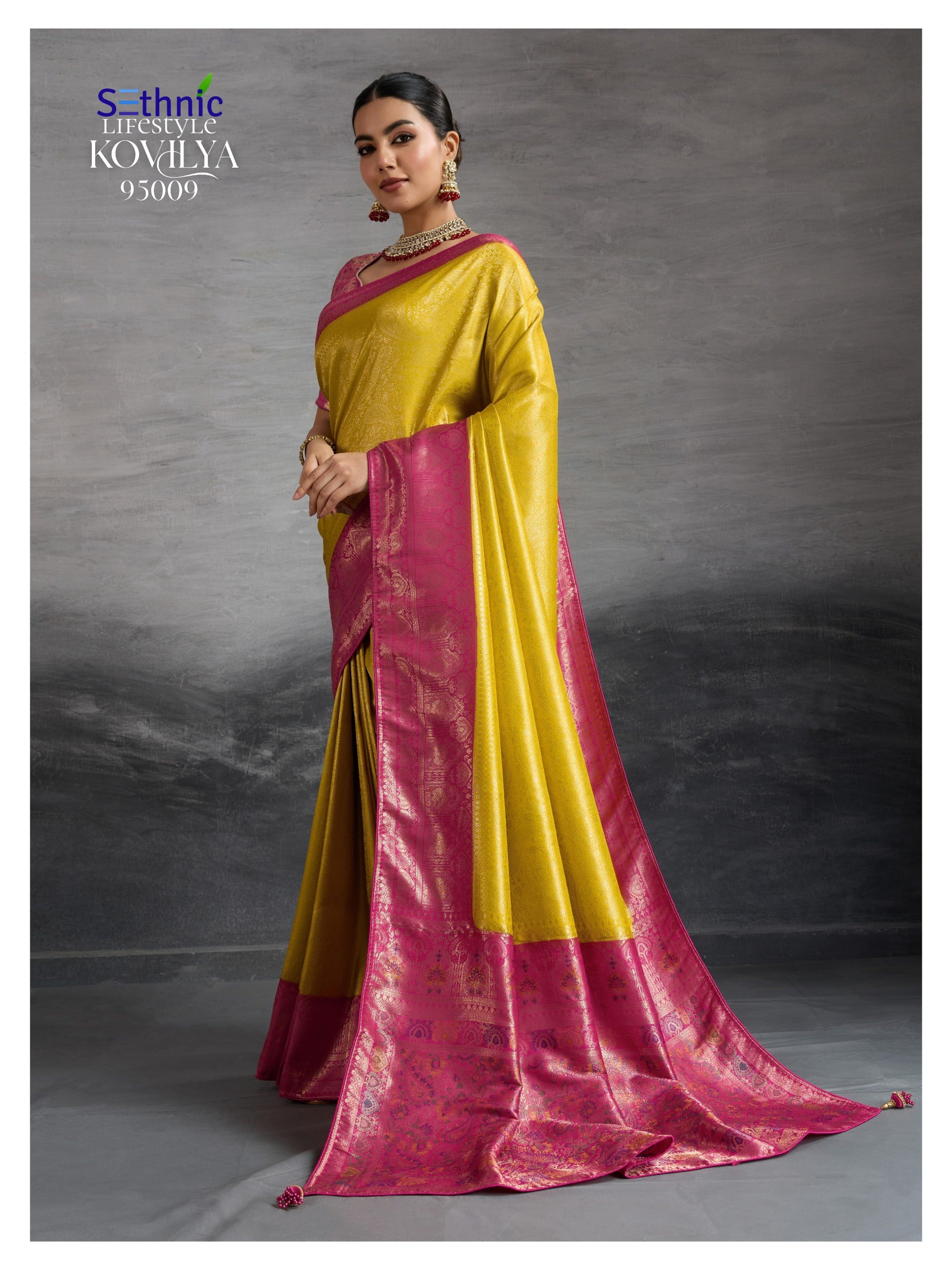 95009 Kovilya Vol 3 Sethnic Soft Silk Sarees