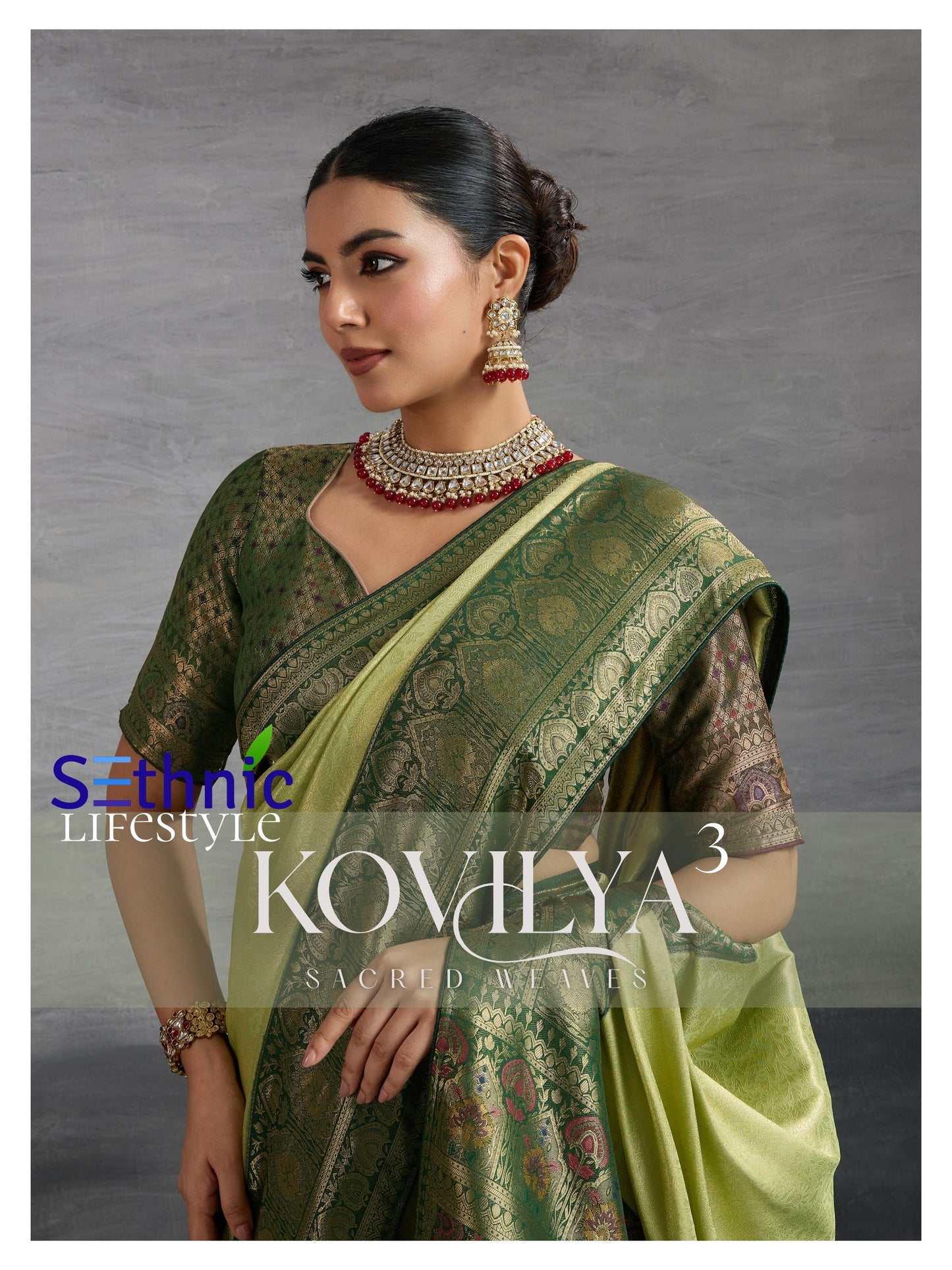 95010 Kovilya Vol 3 Sethnic Soft Silk Sarees