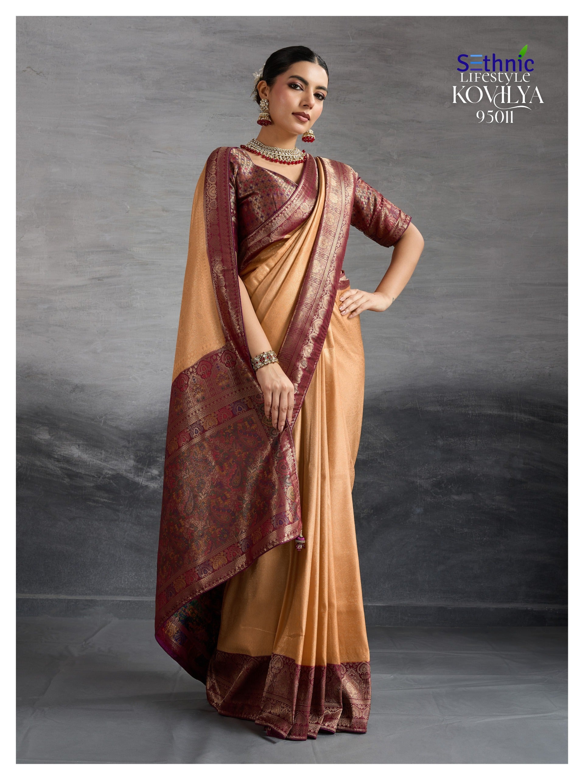 95011 Kovilya Vol 3 Sethnic Soft Silk Sarees