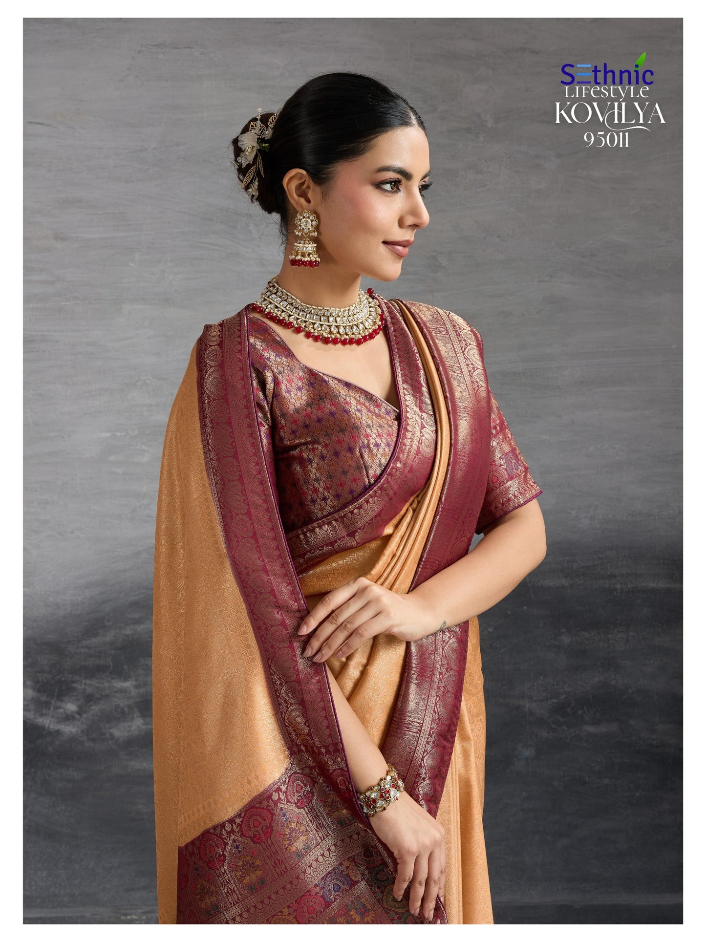 95011 Kovilya Vol 3 Sethnic Soft Silk Sarees