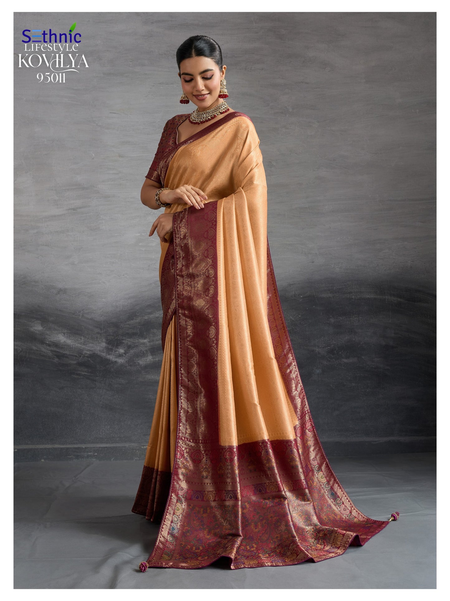 95011 Kovilya Vol 3 Sethnic Soft Silk Sarees