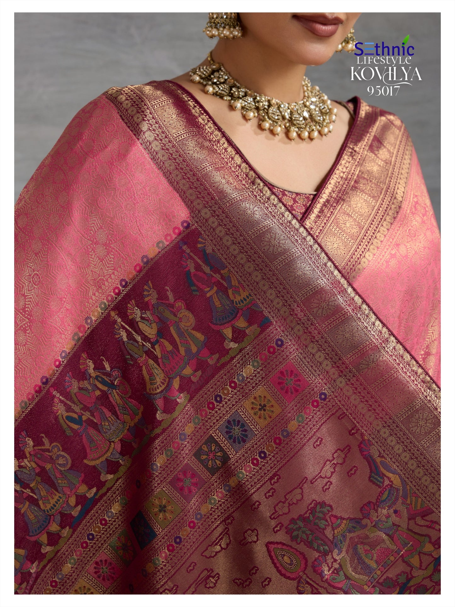 95017 Kovilya Vol 5 Sethnic Kanjivaram Silk Sarees