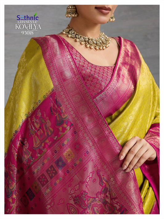 95018 Kovilya Vol 5 Sethnic Kanjivaram Silk Sarees