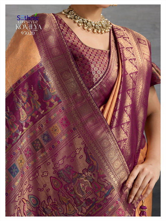 95020 Kovilya Vol 5 Sethnic Kanjivaram Silk Sarees