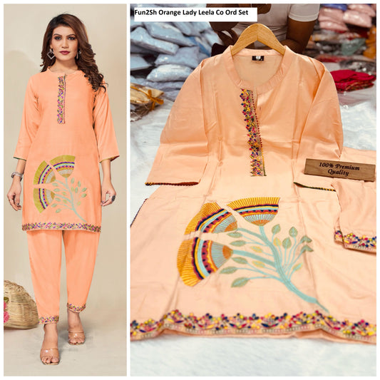 Fun2Sh Orange Lady Leela Co Ord Set
