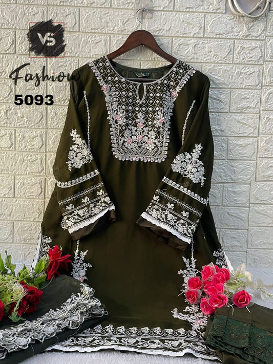 5093Mehndi Green Vs Fashion Pakistani Readymade Suits