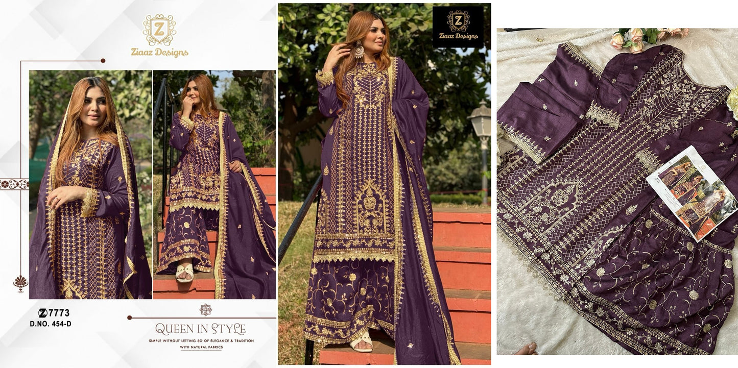 454D Ziaaz Designs Pakistani Salwar Suits