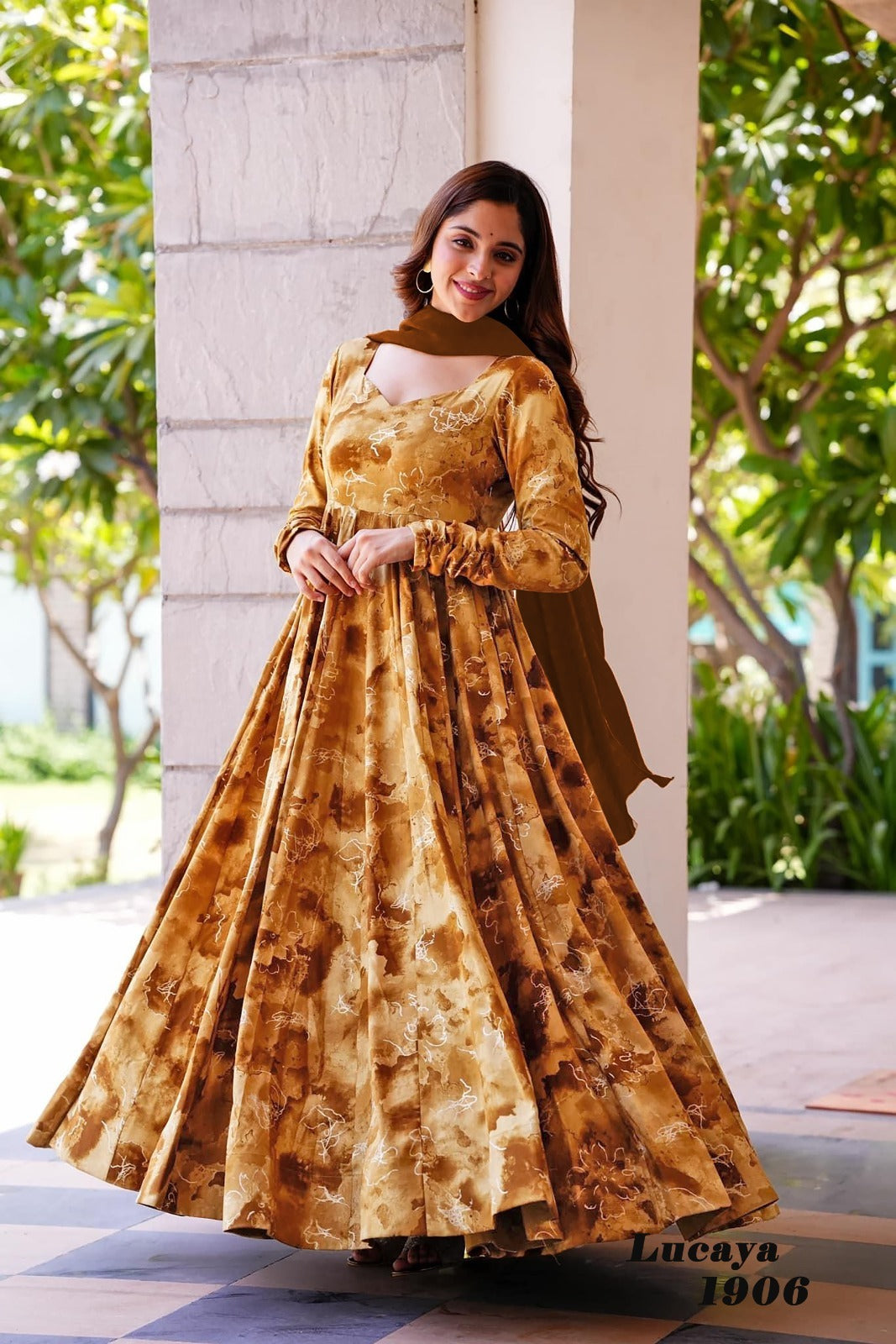 1906 Vol 19 Lucaya Gown Dupatta Set