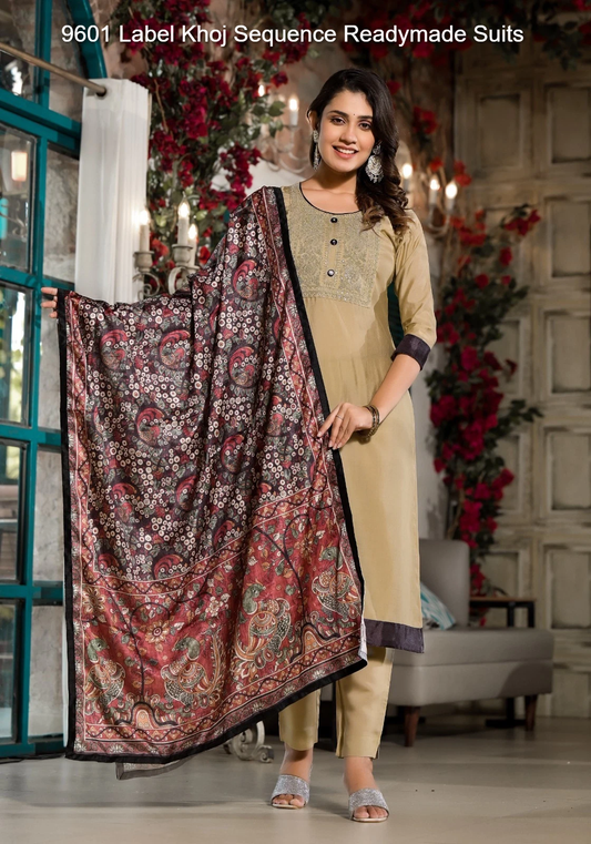 9601 Label Khoj Sequence Readymade Suits