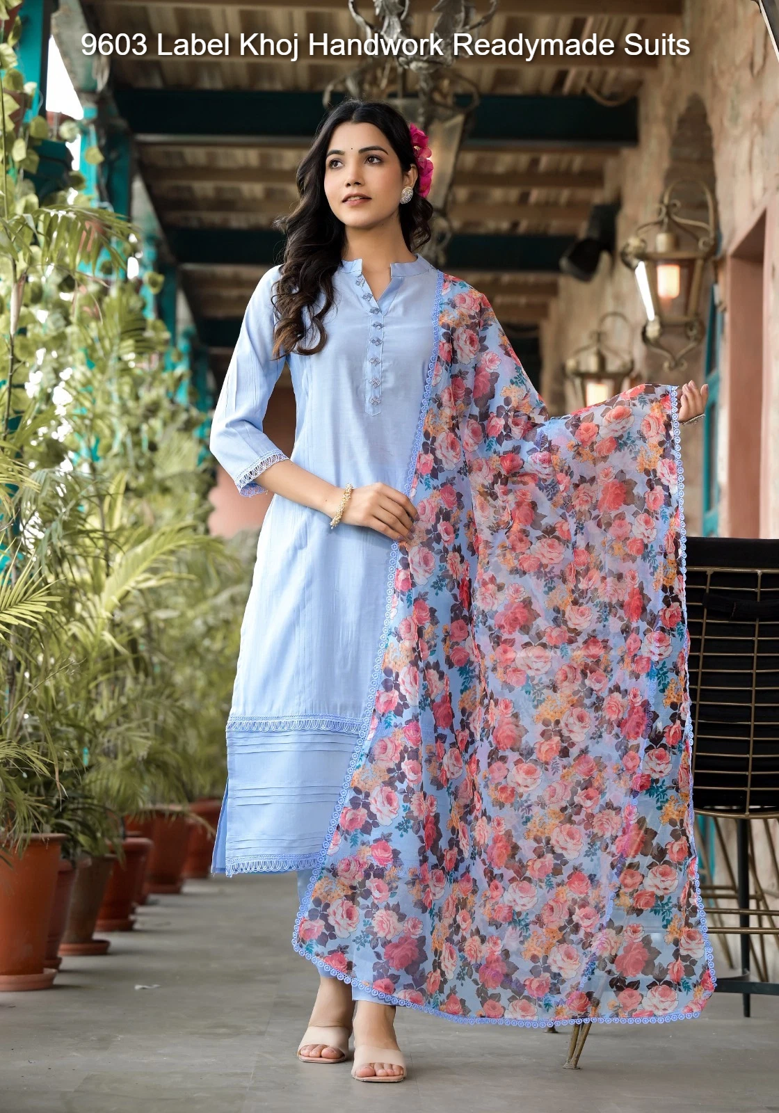 9603 Label Khoj Handwork Readymade Suits