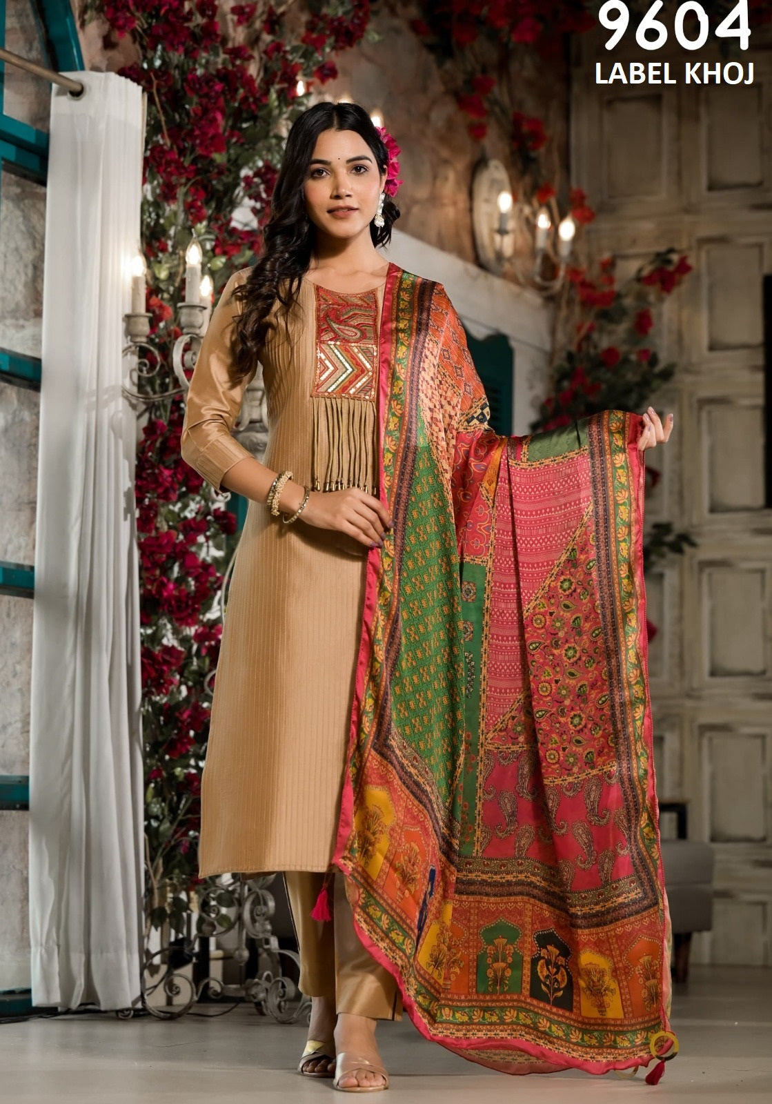 9604 Label Khoj Pintuck Readymade Suits