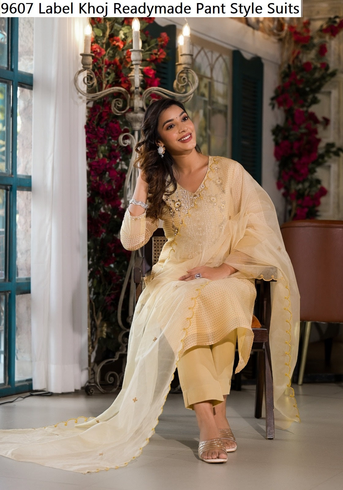 9607 Label Khoj Pant Style Readymade Suits
