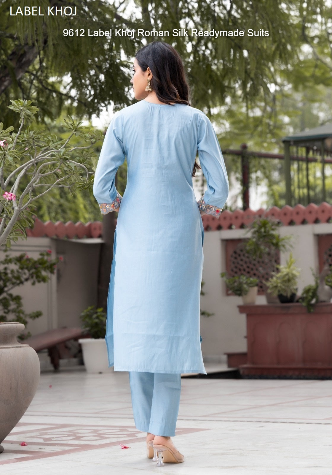 9612 Label Khoj Roman Silk Readymade Suits