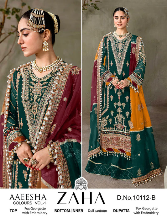 Dn-10112-B Zaha Pakistani Salwar Suits