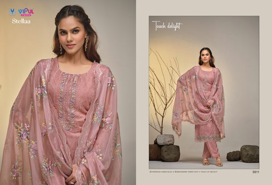 5911 Stella Vipul Unstitched Suits