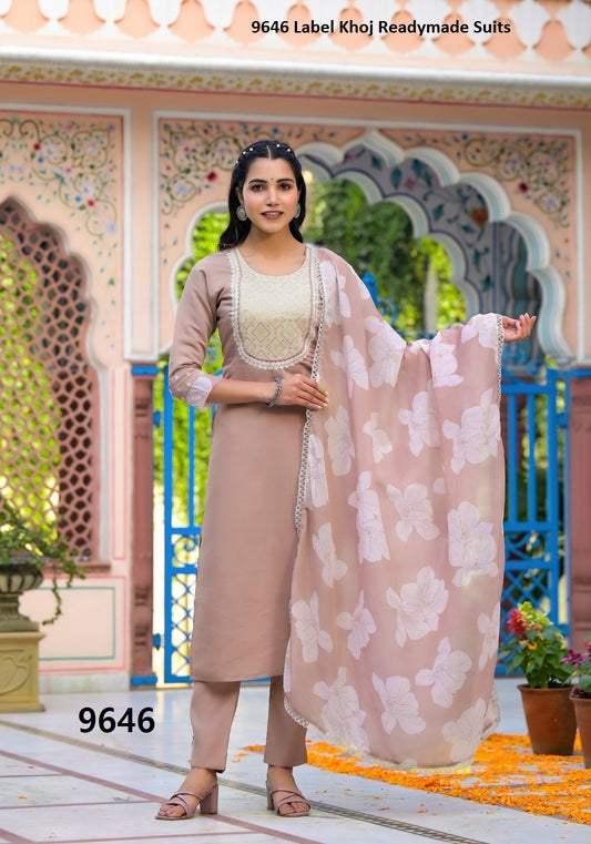 9646 Label Khoj Embroidery Readymade Suits