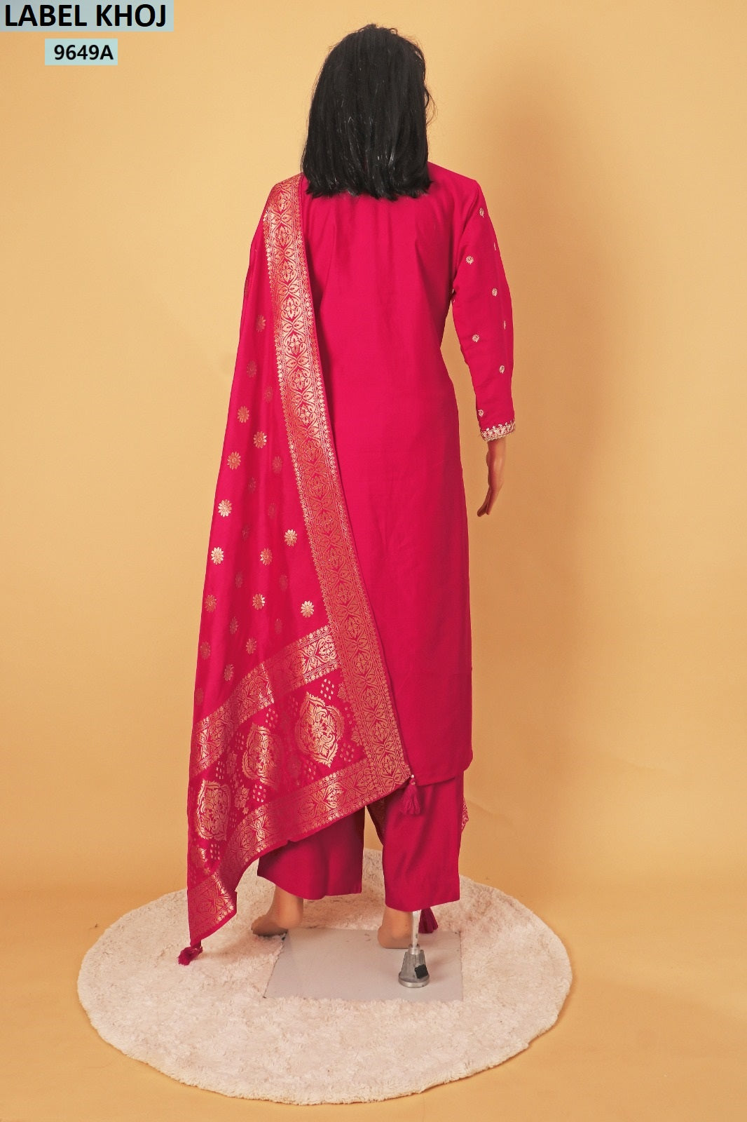 9649A Label Khoj Roman Silk Readymade Suits