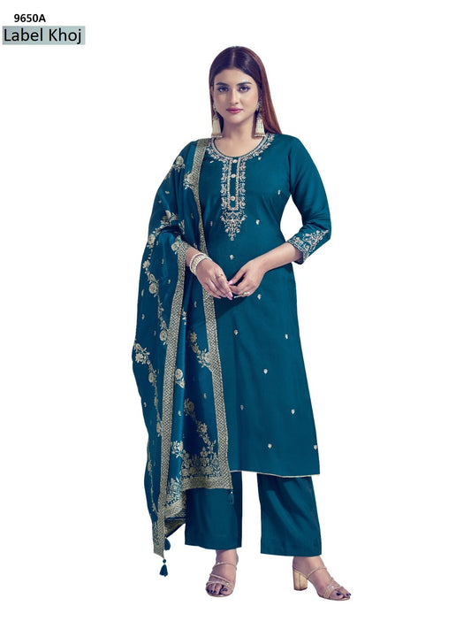 9650A Label Khoj Cord Embroidery Readymade Suits