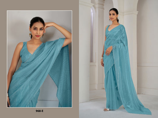 968-E Mehek Organza Sarees