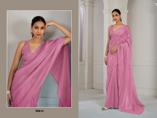 968-H Mehek Organza Sarees