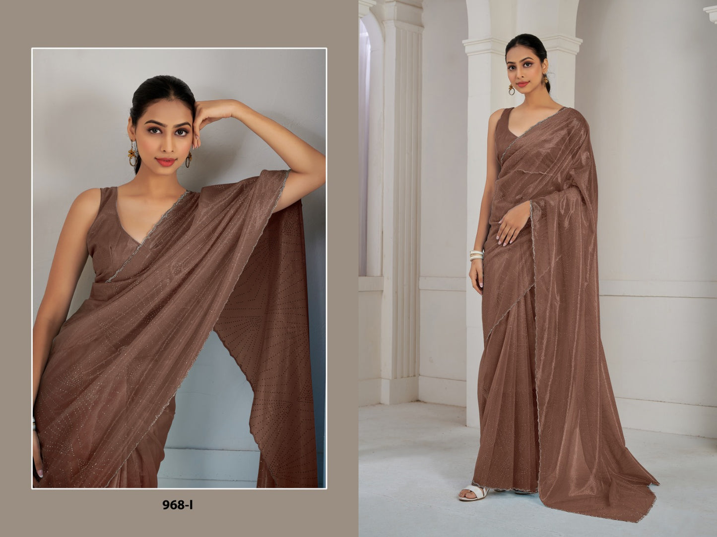 968-I Mehek Organza Sarees