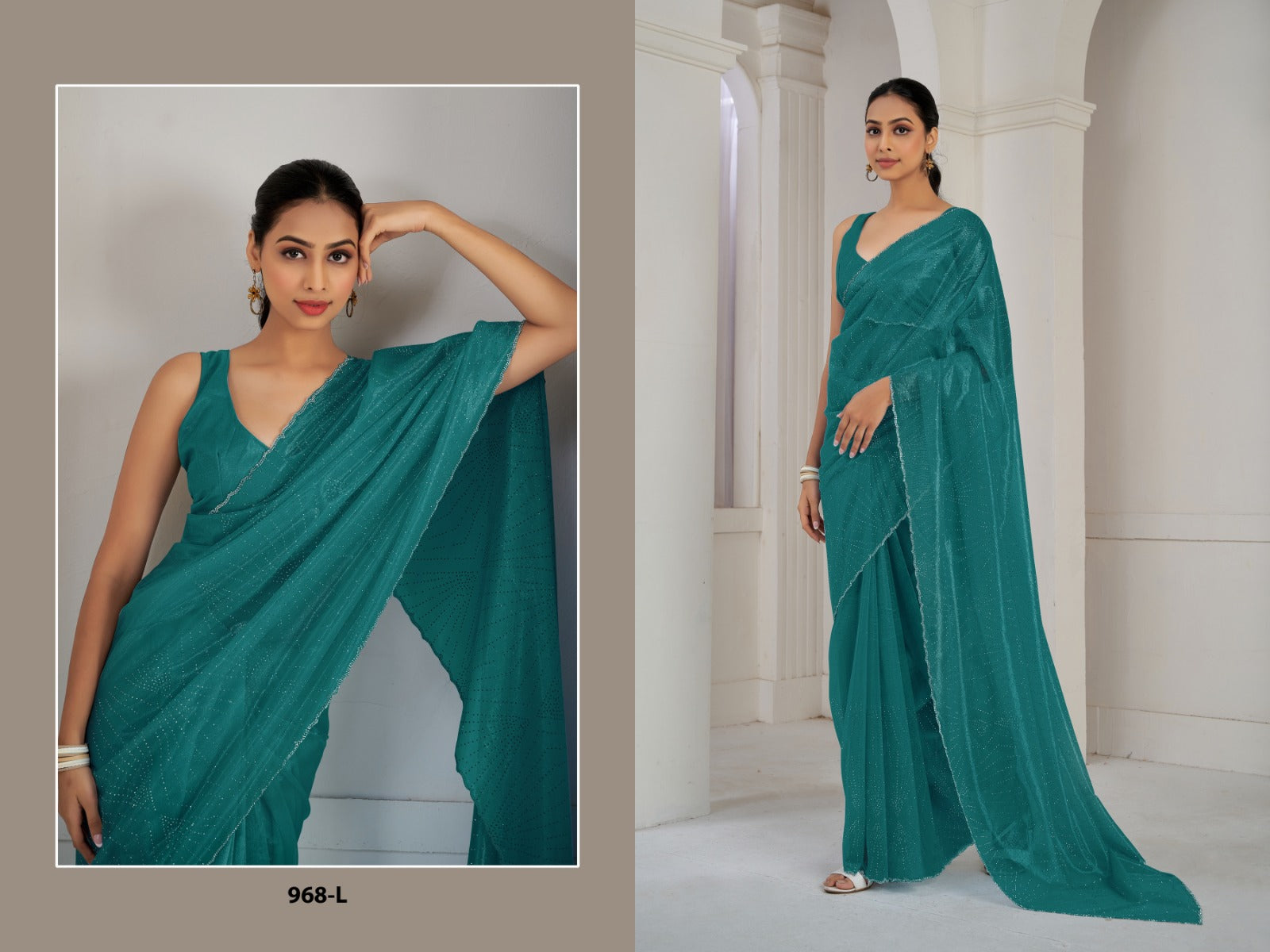 968-L Mehek Organza Sarees