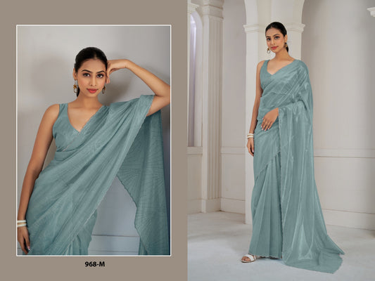 968-M Mehek Organza Sarees