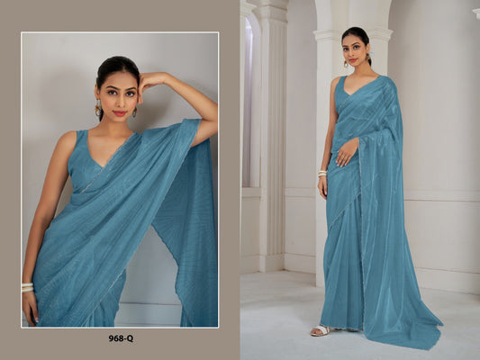 968-Q Mehek Organza Sarees