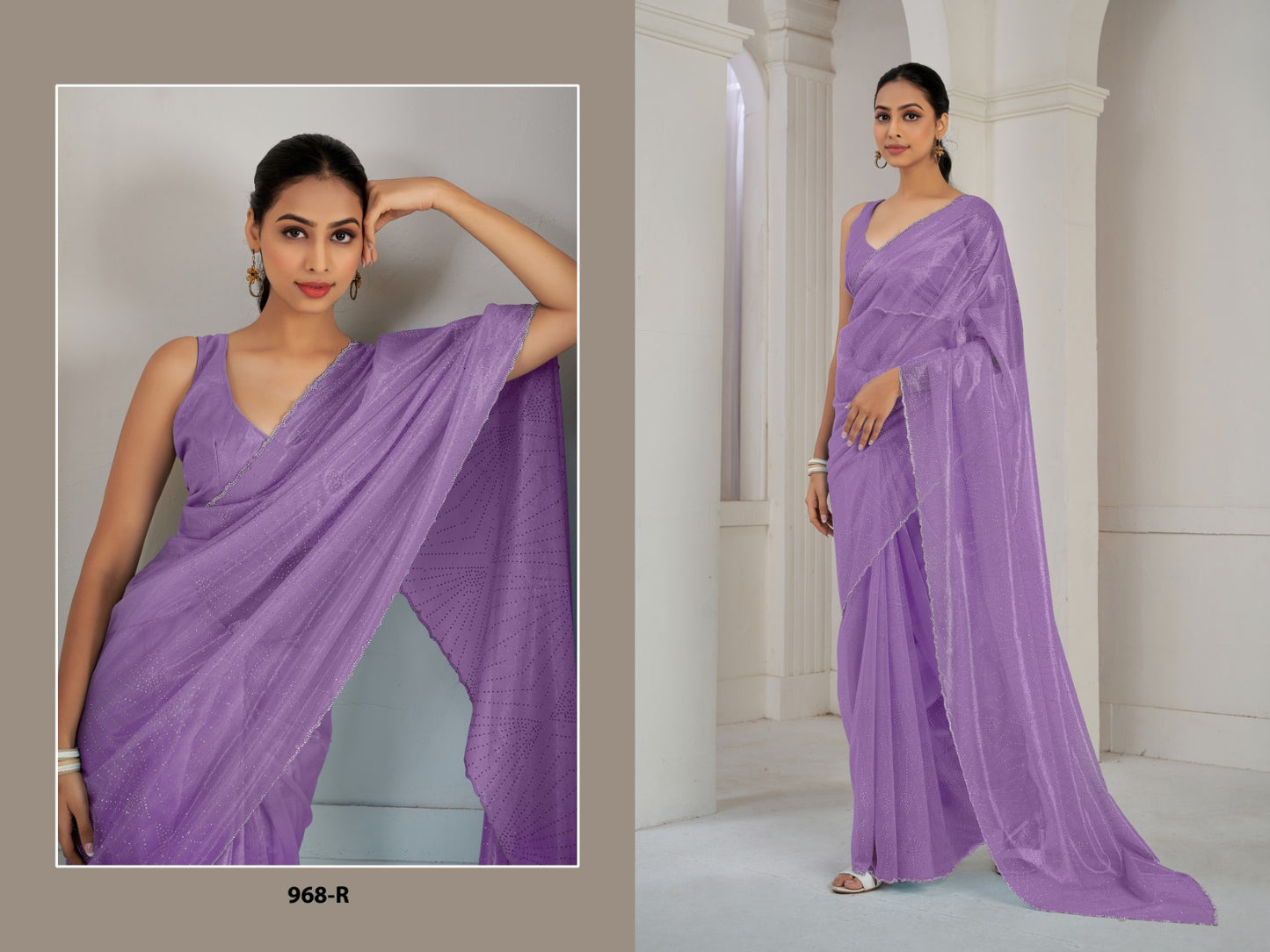 968-R Mehek Organza Sarees
